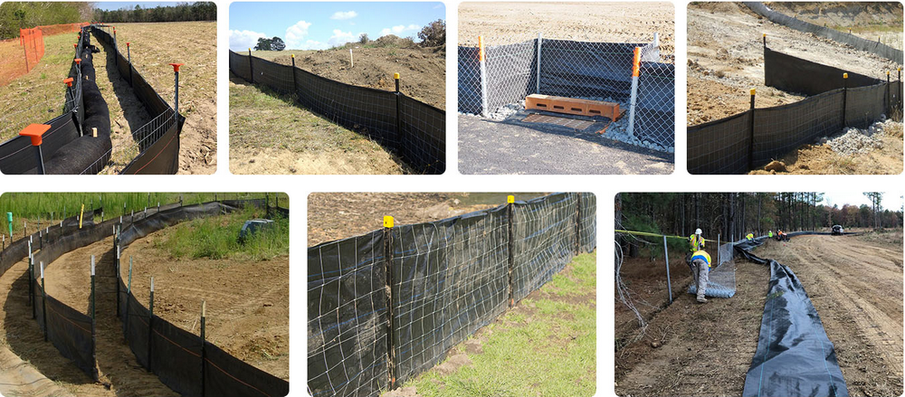 Wire Backed Silt Fence