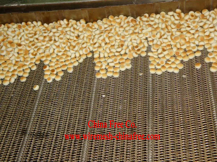 Food grade stainless steel conveyor belt